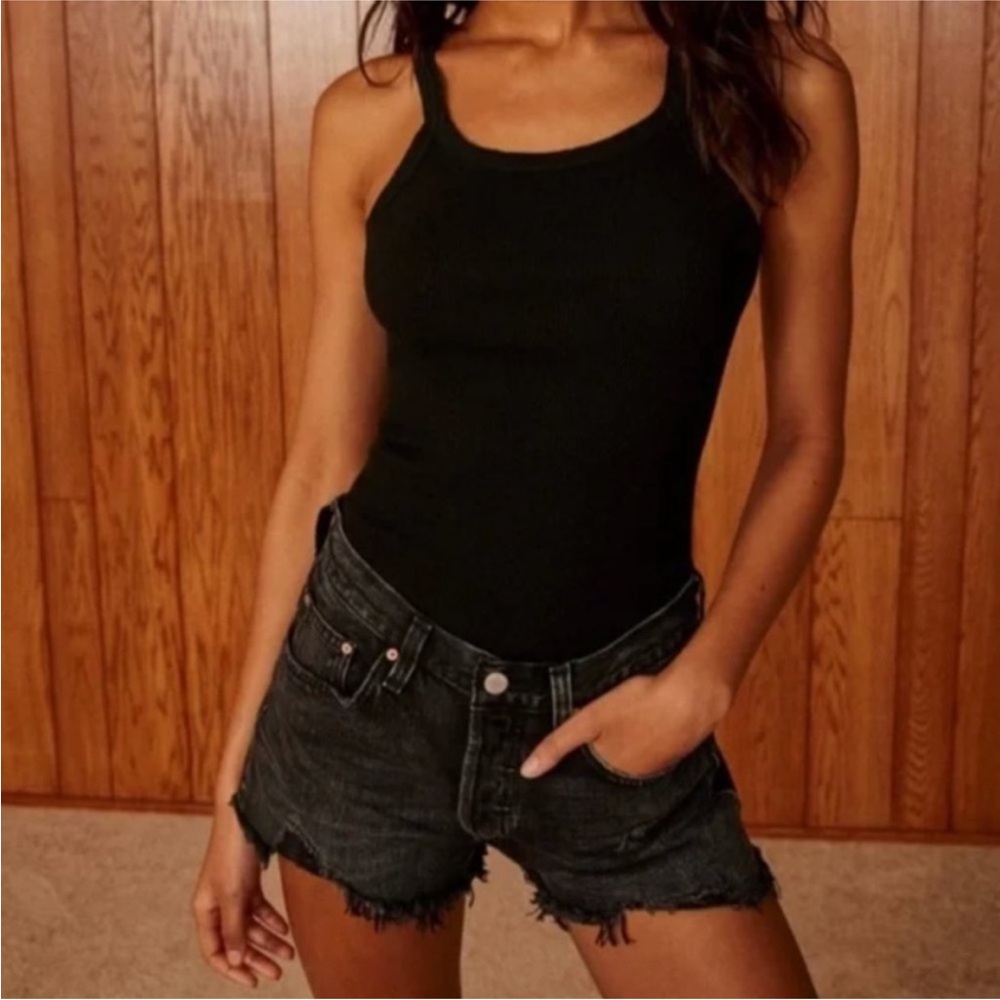 Denim Forum Ex Boyfriend Short 30 Washed Black, Aritzia